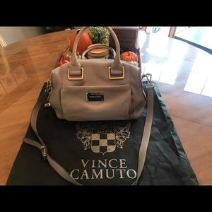 Vince Camuto nubuck leather satchel